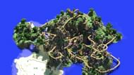 Spaghetti's rollercoaster map spans an entire island (Image via DeliciousPancake/PlanetMinecraft)